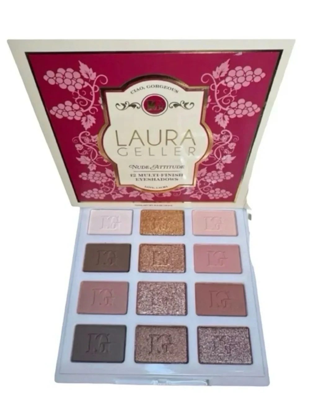 Laura Geller Pink & Gold Nude Attitude 12 Multi-Finish Eyeshadow Palette
